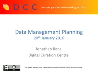 Effective Data Management Planning for Research Projects