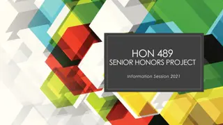 Senior Honors Project Information Session 2021