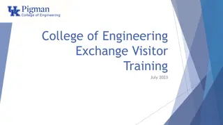 Exchange Visitor Categories at College of Engineering for July 2023