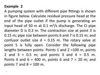 Pumping System Residual Pressure Head Calculation