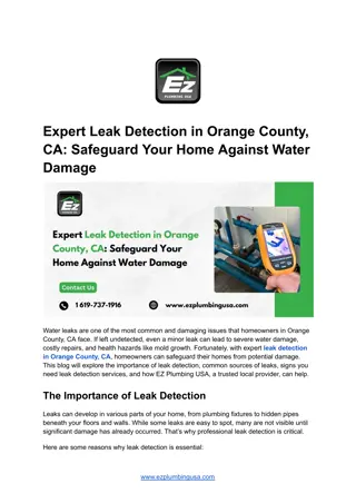 Expert Leak Detection in Orange County, CA_ Safeguard Your Home Against Water Damage