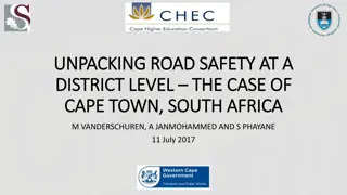 Unpacking Road Safety at a District Level: The Case of Cape Town, South Africa