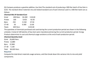 Costing and Variance Analysis in Manufacturing Processes