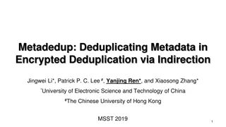 Encrypted Deduplication for Secure Cloud Storage