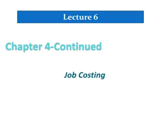 Job Order Cost Flow in Manufacturing