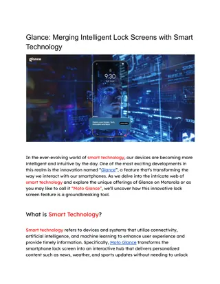 Glance_ Merging Intelligent Lock Screens with Smart Technology