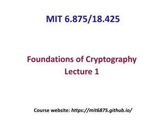 Foundations of Cryptography: MIT Course Overview and Key Concepts