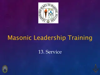 Masonic Leadership and Community Service