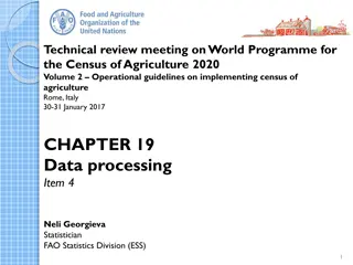 Data Processing in Agricultural Census: Tools and Techniques