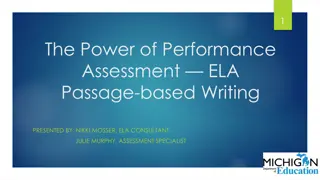 The Power of Performance Assessment in ELA Writing