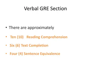 GRE Verbal Section Strategies and Question Types