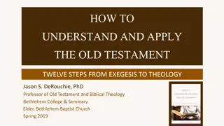 Applying the Old Testament: Twelve Steps from Exegesis to Theology