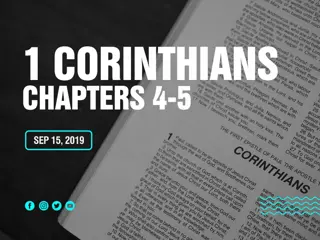 Insights from 1 Corinthians Chapter 4: Servanthood, Judgment, and Spiritual Fatherhood