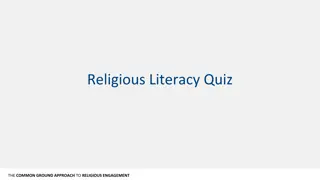 Religious Literacy Quiz: Test Your Knowledge on Various World Religions