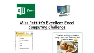 Excel Computing Challenge: Cell References and Spreadsheet Formatting