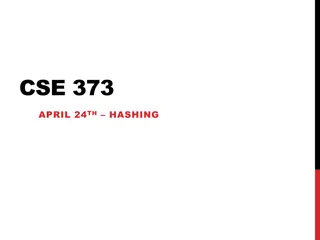 CSE 373 - Hashing Concepts and Exam Preparation