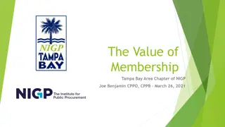 NIGP Tampa Bay Chapter Benefits and Membership Details