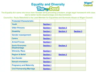 Addressing Equality and Diversity Through the Equality Act of 2010