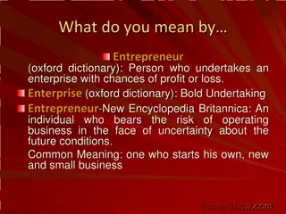 Entrepreneurship: Nature, Advantages, and Factors