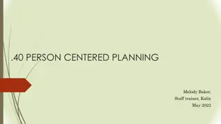 Person-Centered Planning for Individuals with Disabilities