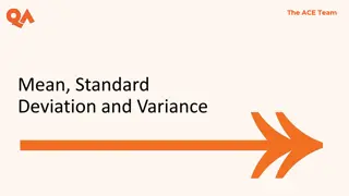 Descriptive Statistics: Mean, Standard Deviation, and Variance