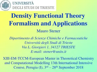 Density Functional Theory in Computational Chemistry