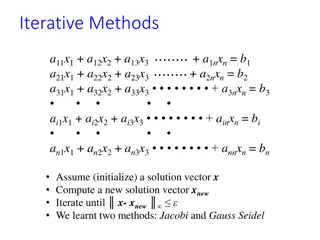 Iterative Methods in Linear Algebra