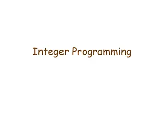 Introduction to Integer Programming in Production Planning