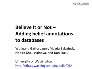 Managing Belief Annotations in Databases: A Modal Logic Approach