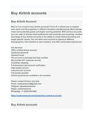 Buy Airbnb accounts