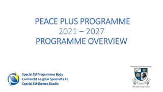 PEACE PLUS Programme 2021-2027 Overview