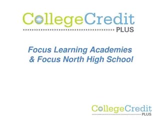 College Credit Plus: Earn High School and College Credits Simultaneously