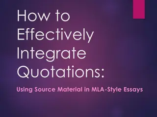 Mastering Quotations in MLA-Style Essays