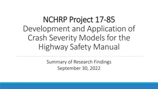 Development of Crash Severity Models for Highway Safety Manual