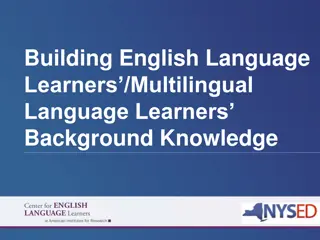 Effective Strategies for English Language Learners/Multilingual Learners