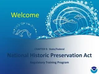 National Historic Preservation Act: Background and Requirements