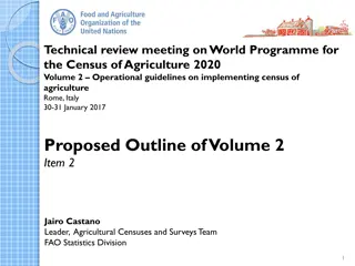 Operational Guidelines for Implementing World Programme for the Census of Agriculture 2020 Volume 2