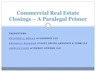 Paralegal Primer on Commercial Real Estate Closings