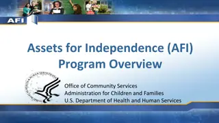 Assets for Independence (AFI) Program Overview: Empowering Low-Income Individuals and Families