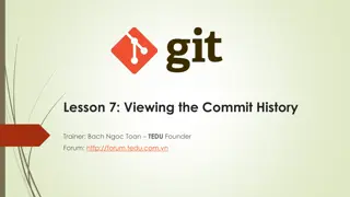 Git Commit History Options