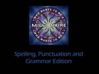 Spelling, Punctuation, and Grammar Edition Quiz