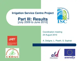 Irrigation Service Centre Project Results 2009-2010