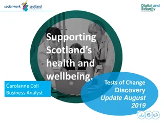 Supporting Scotland's Health and Wellbeing: Tests of Change Discovery Update