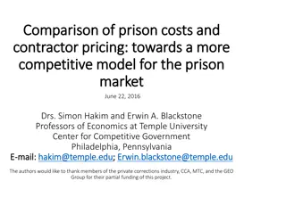 Analysis of Prison Costs and Contractor Pricing for Competitive Model