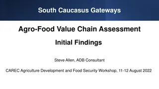 South Caucasus Gateways Agro-Food Value Chain Assessment Overview