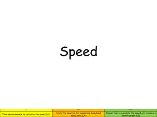 Speed and Motion: Equations, Calculations, and Graphs