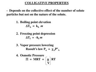 Colligative Properties in Solutions