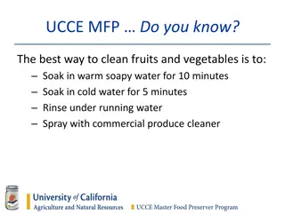 Tips for Cleaning and Handling Fruits, Vegetables, and Canned Foods