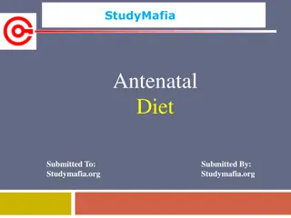 Antenatal Diet Recommendations for a Healthy Pregnancy