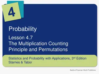 The Multiplication Counting Principle in Probability: Exploring Permutations